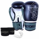 Kit Boxe Conjunto First Luva 14 Oz + Bucal + Bandagem Pretorian