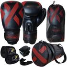 Kit Boxe Muay Thai Luva + Bandagem + Bucal + Bolsa - Olimpo Esportes