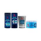 Kit Bozzano Shamp+Cond Cachos+Gel Barba Hidrat+Gel Fix ul