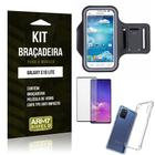 Kit Braçadeira Galaxy S10 Lite Braçadeira + Capinha Anti Impacto + Película de Vidro 3D - Armyshield