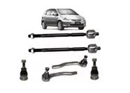 Kit Braco Axial + Terminal Direção Pivos Honda Fit 03 A 08