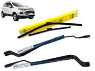 Kit Braços de Limpador Parabrisa Dianteiro Nova Ecosport Com Palhetas FORD / DYNA