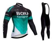 Kit Bretelle Camisa Manga Longa Ciclismo Bora Dryfit Gel Uv - Decole