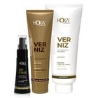 Kit brilho intenso antifrizz verniz gloss reparador de pontas hoka