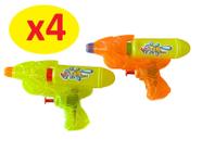 Kit Brinquedo 4 Pistolas Lança água Piscina criança