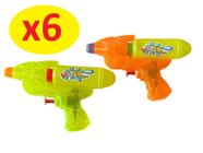 Kit Brinquedo 6 Pistolas Lança água Piscina criança