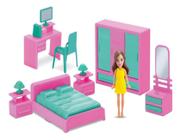 Quarto de Casinha de Barbie com Cama Infantil Brinquedo - LUA DE CRISTAL -  Casinha de Boneca - Magazine Luiza