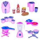 Kit Brinquedo Cozinha Infantil Comidinhas Air Fryer 23 Peças