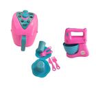 Kit Brinquedo Cozinha Infantil Fritadeira Air Fryer Batedeira Pratinho Faca Garfinho Plastico