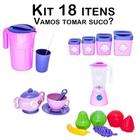 Kit Brinquedo Cozinha Liquidificador Jarra Xícara Fruta 18pç - Altimar