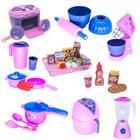 Kit Brinquedo Cozinha Menina Eletro Panela Comida 35 Peças