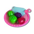 Kit Brinquedo De Frutas tiras autocolantes + Acessórios 7 Peças para diversão das crianças kit completo