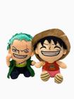 Kit Brinquedo de Pelúcia Luffy e Zoro One Piece Anime 20cm - OMFkids