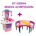 Kit Brinquedo Infantil Com Mesinha Menina e Cozinha Infantil