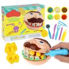 Kit Brinquedo Massinha Dentista Infantil 14 Peças Massinhas Moldes Ferramentas Odontológicas Didático p/ Crianças Meninos Meninas