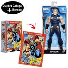 Kit Brinquedos do Thor Quebra-Cabeça e Boneco de 25cm Hasbro