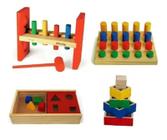 Kit Brinquedos Educativos Com 4 Jogos Para Criança