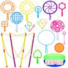 Kit Bubble Wands Qwirely, 22 peças de brinquedo gigante Bubble Maker