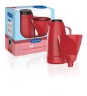 Kit Bule Dama 500ml Com Suporte P/ Filtro Vermelho Termolar