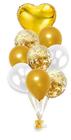 Kit buquê de balões dourado - coração