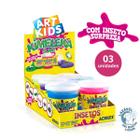 Kit C/03 Kimeleka Slime Insetos Brinquedo Infantil 180g