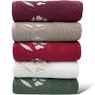 Kit C/ 05 Toalhas De Rosto Guadalupe - Rubi/Fendi/Vermelha/Branca/Verde - 46x80cm - LMpete