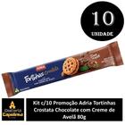 Kit c/10 Adria Tortinha Chocolate Creme d Avelã 80g