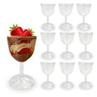 Kit C/10 Mini Taça Transparente 55 ml Festa Doces Sobremesas