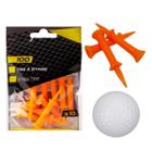 Kit c/ 10 tee de golf de plástico 37 mm elevação bola golfe