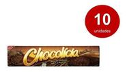 Kit C/10 Unidades Biscoito Chocolícia Recheado Chocolate