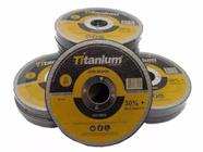Kit C/ 100 Discos de Corte Titanium 4.1/2x3/64x78 Inox Super Premium - 05047