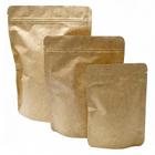 Kit c/ 100 Sacos Kraft Stand Up Pouch Zip Kraft Com Alumínio Interno 14x19x7 