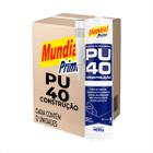 Kit C/12 Adesivo Selante Poliuretano PU40 Mundial Prime Cinza 400g