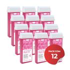 Kit c/12  Ceras Depilatória Refil Roll On Depilflax Rosa 100g