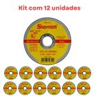 Kit C/12 Disco De Corte Para Metal/Aço Inox 4.1/2" Starrett
