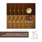 Kit c/15 Barras de Chocolate Expressus Kakaw Belga ao Leite com Recheio de Marshmallow