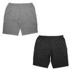 Kit C/ 2 Bermuda Masculina Moletom Algodão Plus Size bmak1