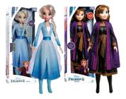 Kit C/ 2 Bonecas Anna E Elsa Frozen 2 Articulada Novabrink