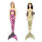 Kit C/ 2 Bonecas Dream Doll Sereia - Rosa (2906A) + Dourada (2906C)