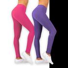 Kit c/ 2 CALÇAS LEG Legging BASICA Cintura Alta Fitness Treino Casual Corrida Academia 1031