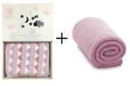 Kit C/ 2 Cobertor / Manta Bebê Menina Camesa Microfibra Rosa