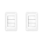 Kit C/2 - Conjunto Pial Pop 4X2 Branco Com Placa (3Parale...