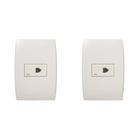 Kit C/2 - Conjunto Soprano Ilus 4X2 Branco Com Placa(1Rj1...