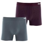 Kit C/ 2 Cueca Casual Boxer Listra De Giz MashTamanho:GCor:VermelhorVM059Tamanho:GCor:Cinza01