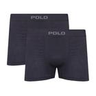 Kit C/2 Cuecas Boxer Polo 781 Algodão Sem Costura - Preto