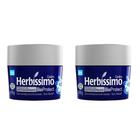 Kit C/2 Desodorantes Creme Antitranspirante Herbíssimo BioProtect Cedro 55g