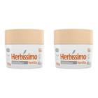 Kit C/2 Desodorantes Creme Antitranspirante Herbíssimo Vanilla 55g