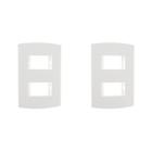 Kit C/2 - Espelho Placa Peesa Alfa P1504 4X2 2Modulo Dist...
