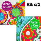 Kit C/2 Livro Grande Arteterapia para Colorir - Bosque Mágico e Jardim Mandalas