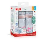 Kit c/ 2 Mamadeiras NUK Essence Smart Flow 150/270ml Girl